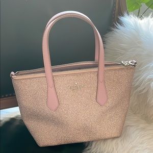 Kate Spade Joeley pink glitter purse